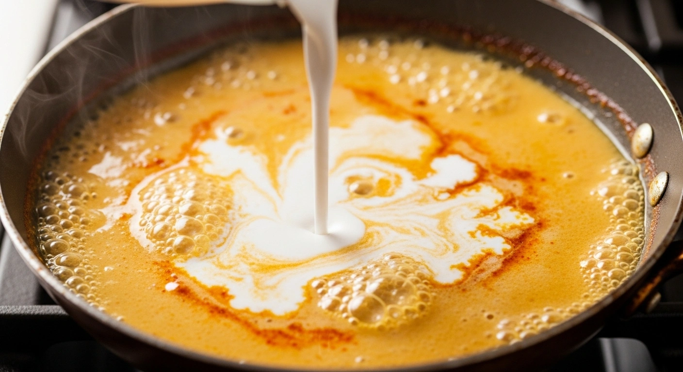 Adding coconut milk to the base