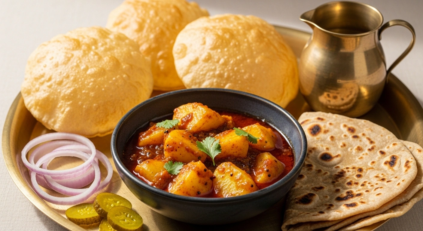 served Aloo Ki Launji