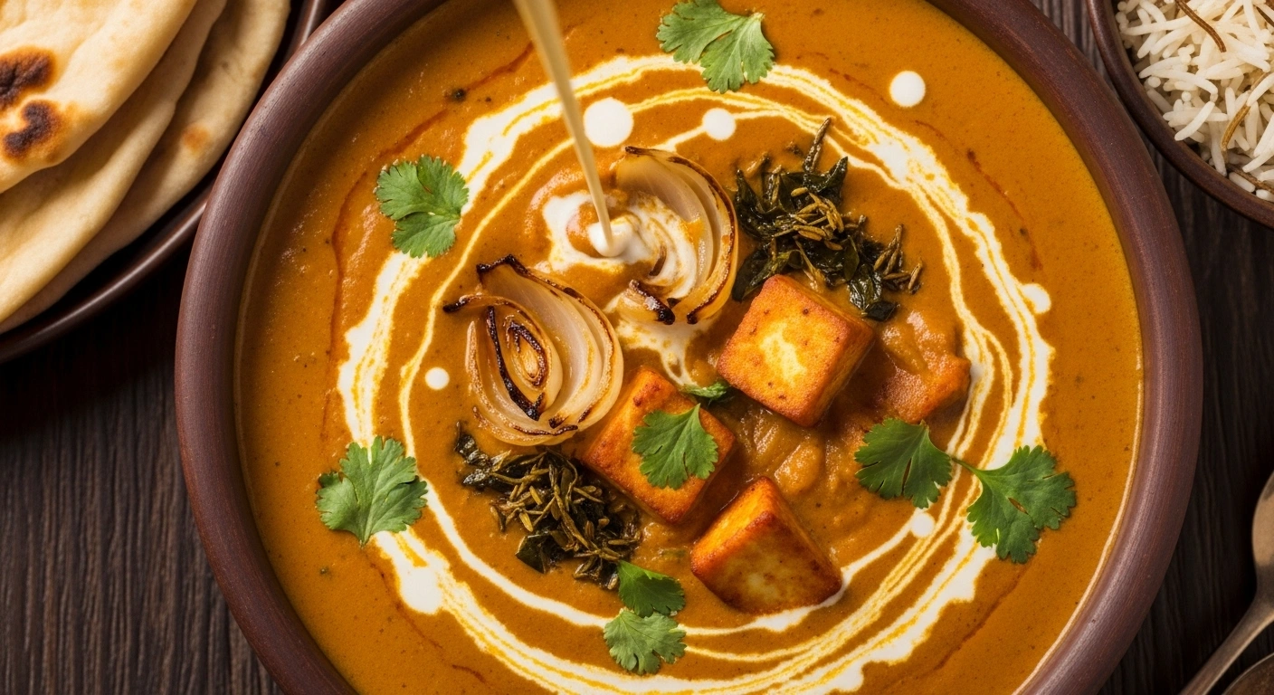 Garnished Paneer do Pyaza
