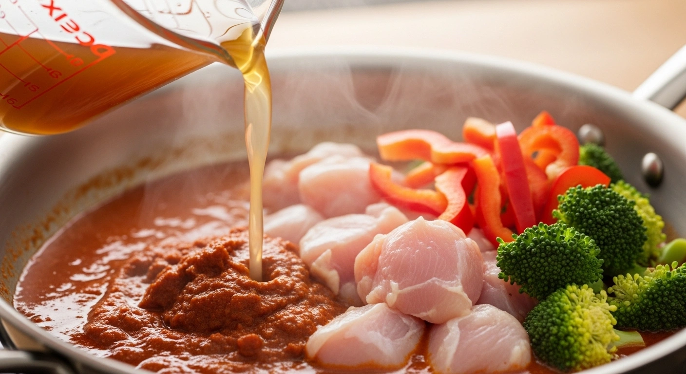 adding Stock and chicken