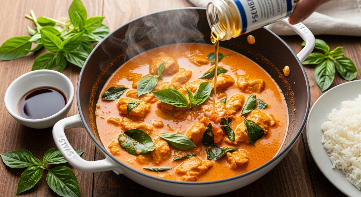 Served Chicken Panang Curry