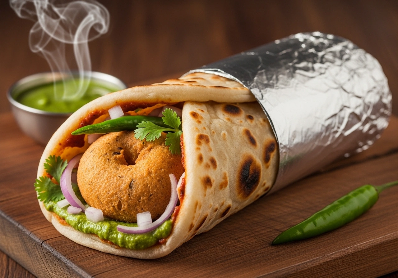 Roll & serve Fold into a wrap, secure with foil or butter paper, and serve hot.