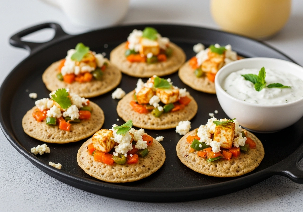 QuinoMini Paneer Uttapam + Coconut Pudhina Chutney