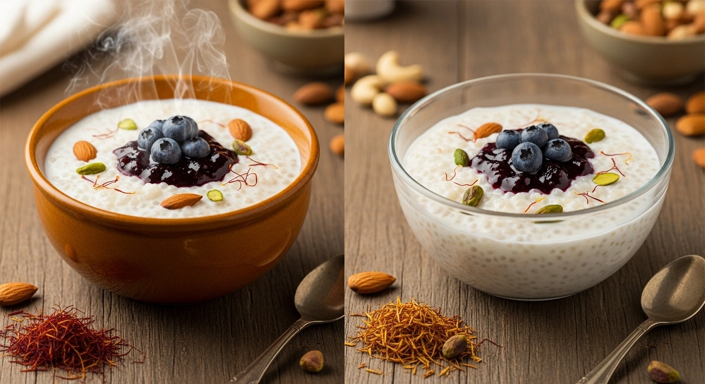 Served Blueberry Sabudana Kheer