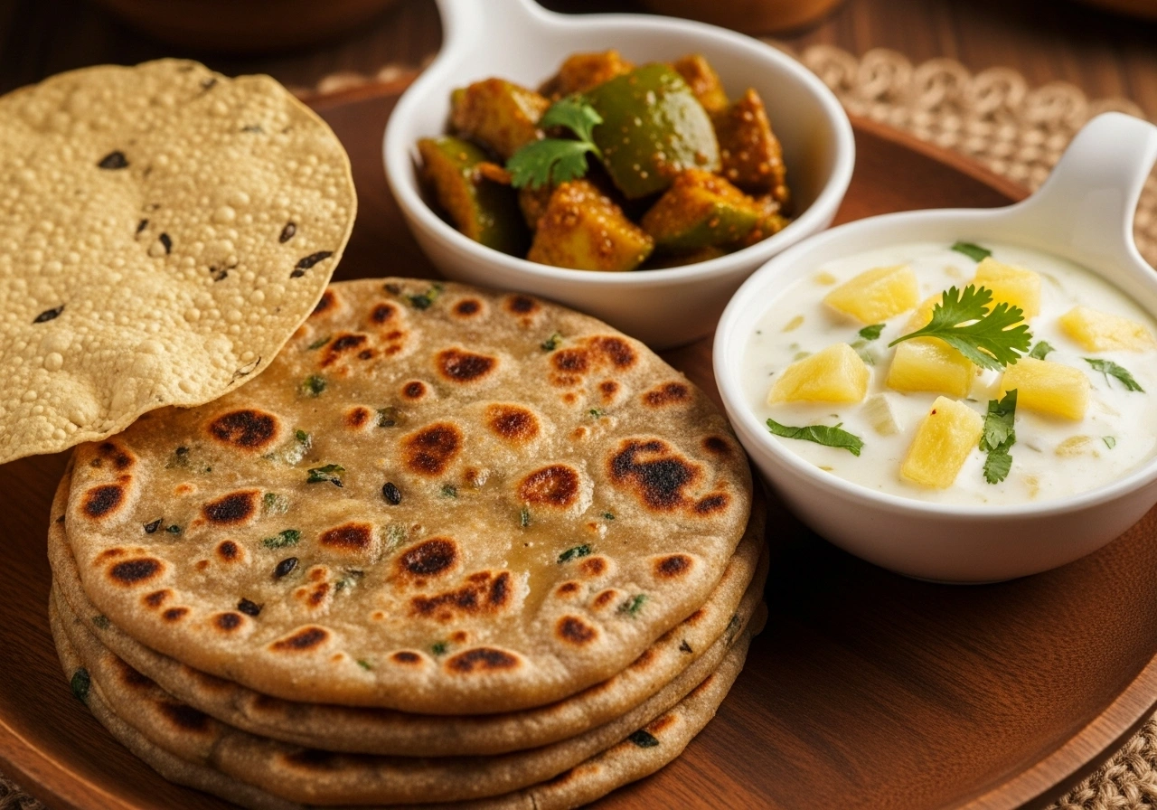 Dal Paratha & Pineapple Raita: A Wholesome North Indian Combo