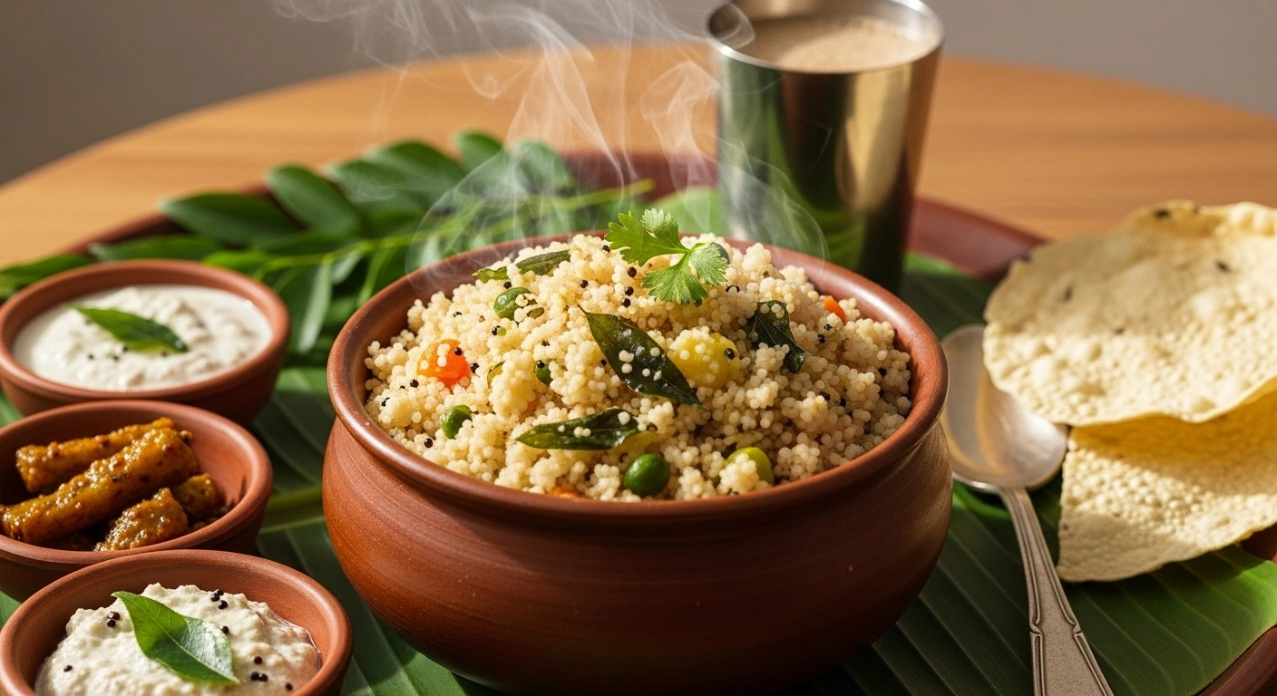 Served Buttermilk Rava Upma