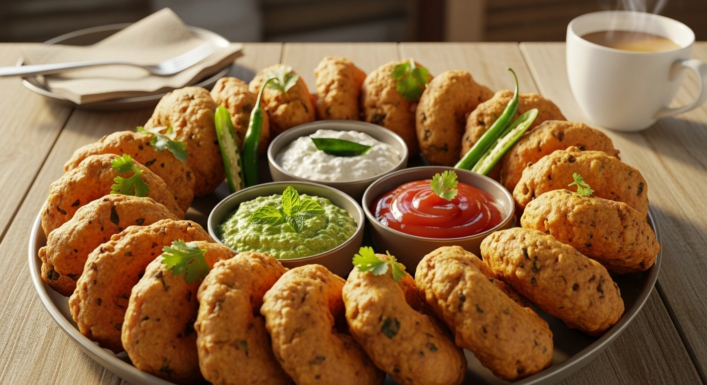 Serve Serve hot with coconut chutney, mint chutney, or ketchup.