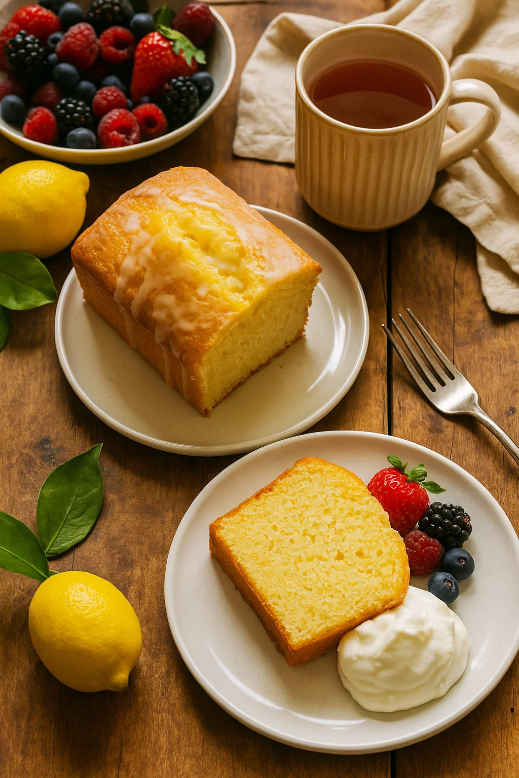 Served Lemon Zesty Cake