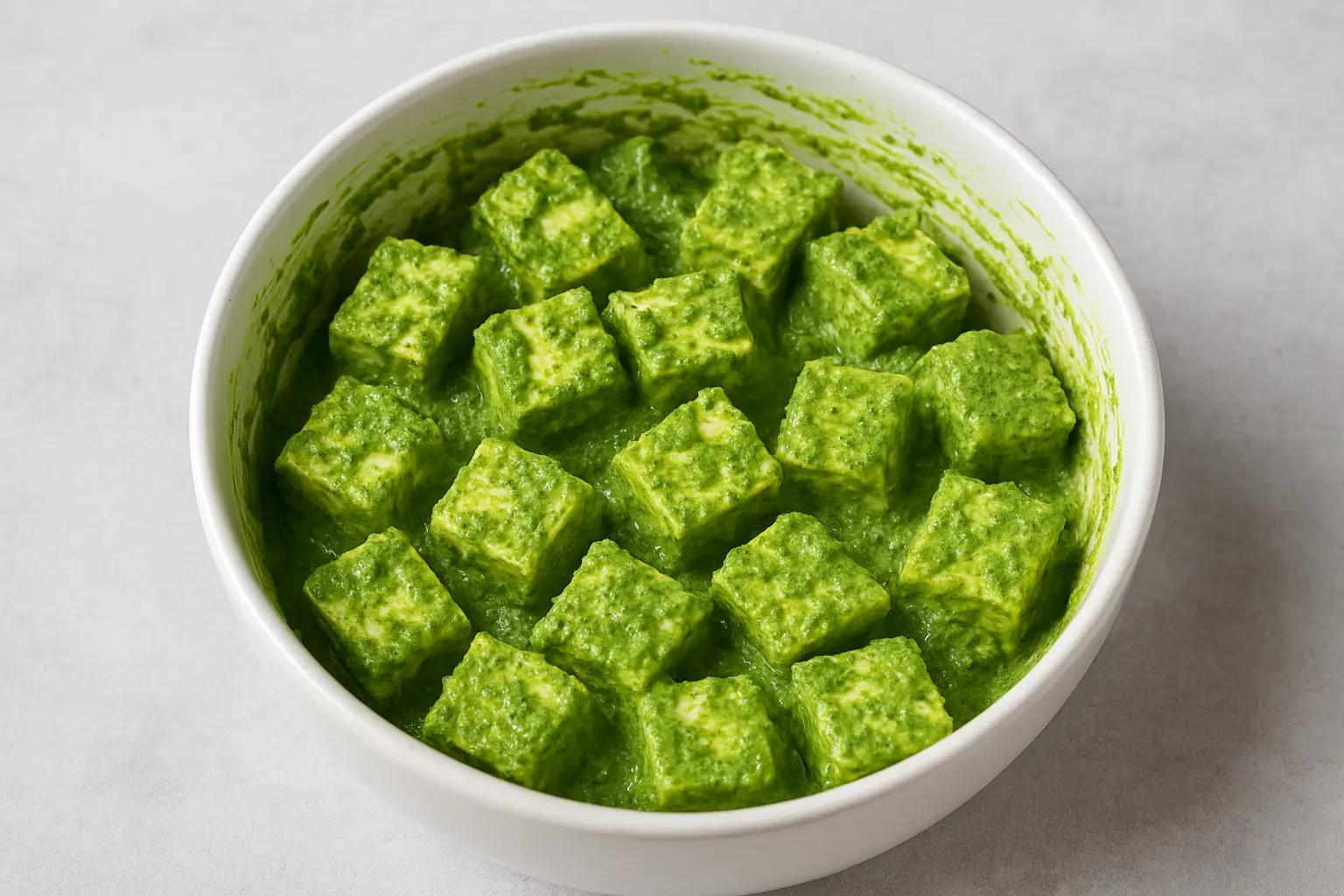 Panner Marinated with Green chutney
