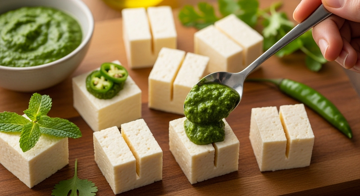 Prepare Paneer Stuffing