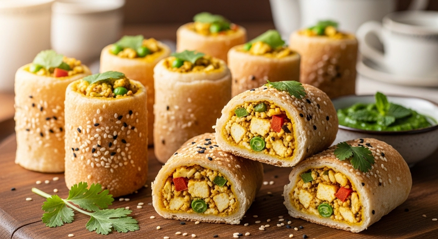 Baked Paneer rolls
