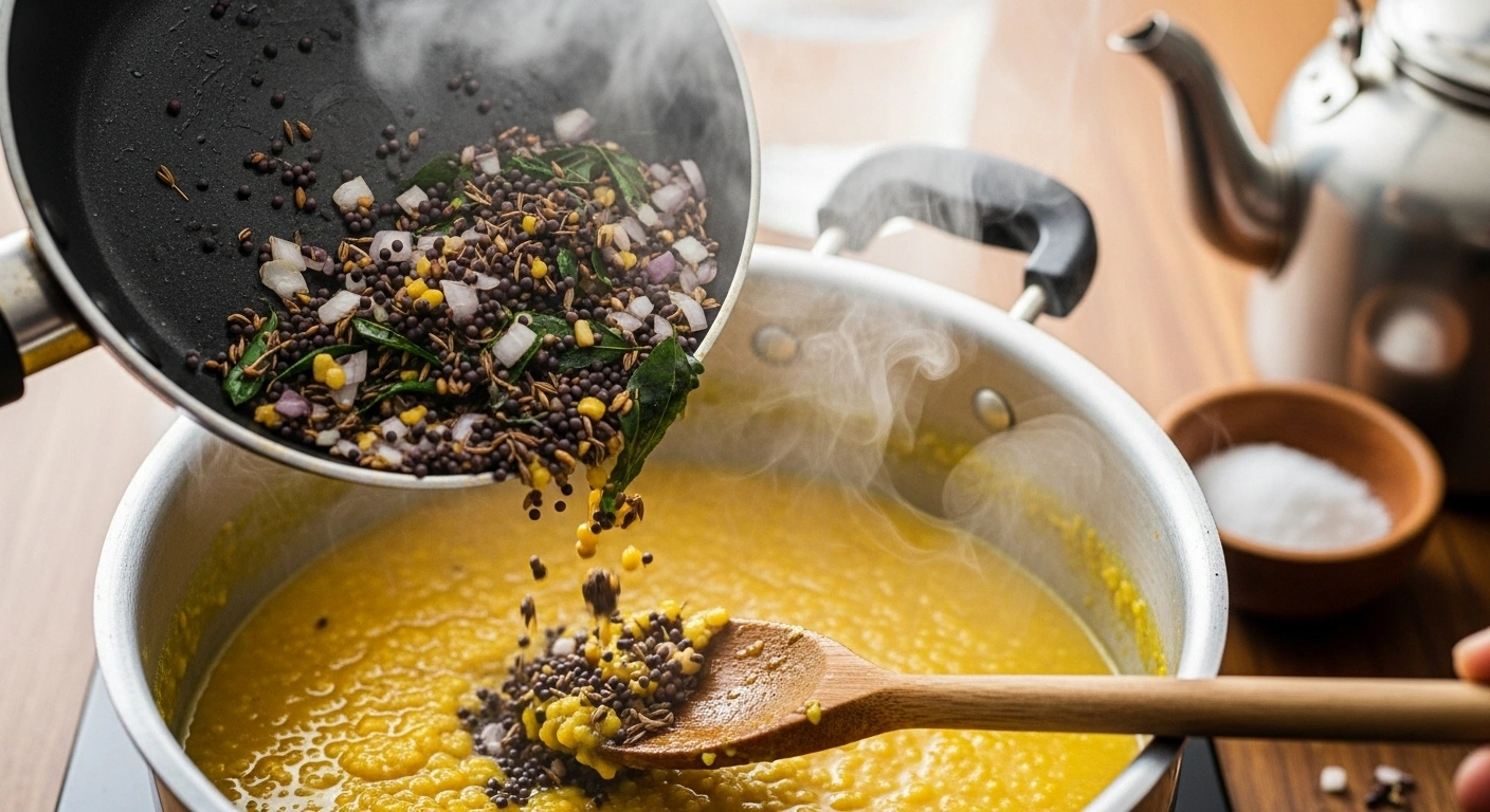Pour the tadka