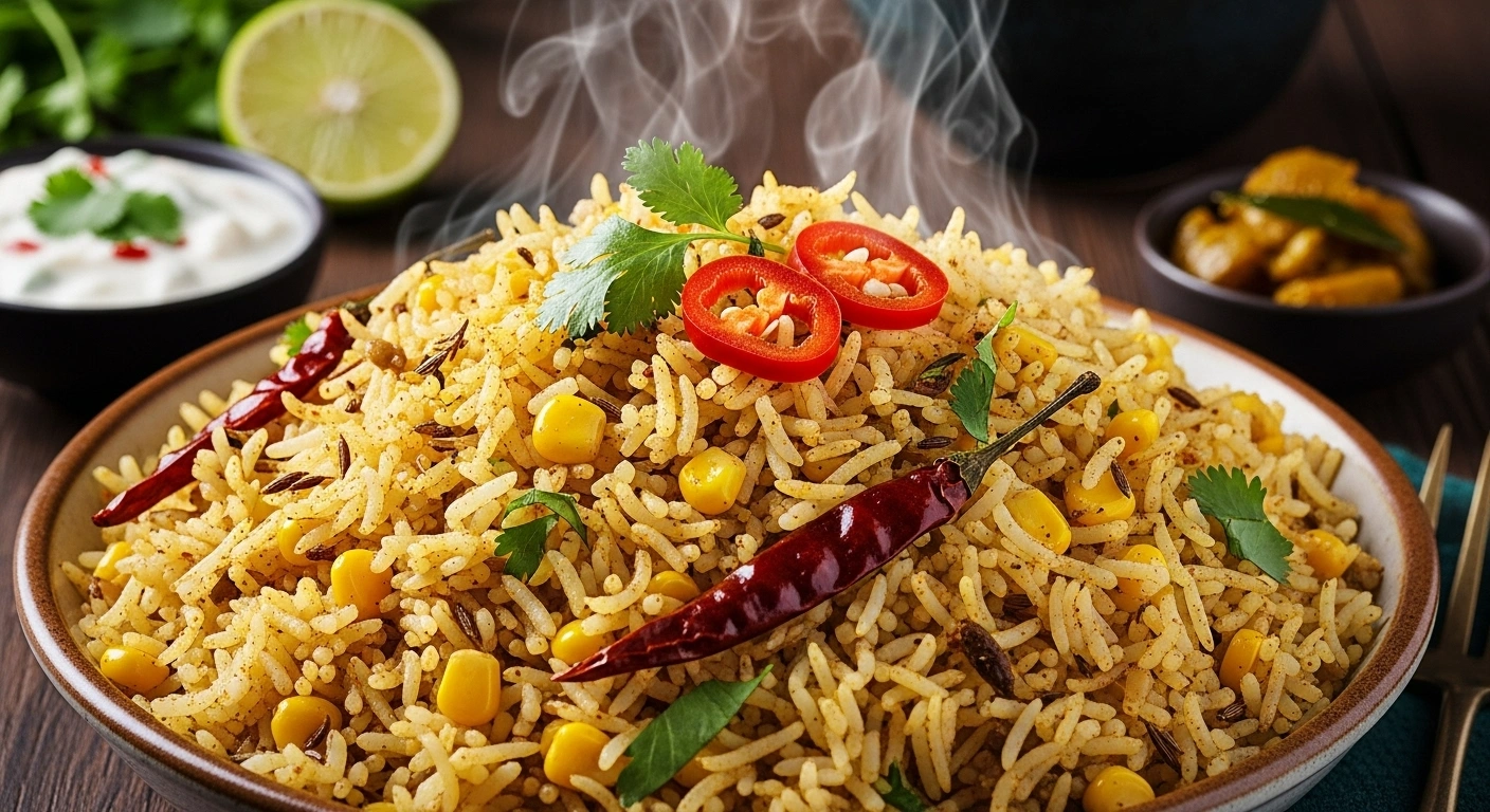 Spicy Corn Pulao