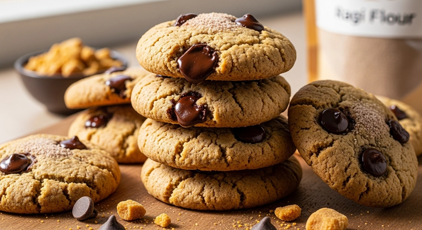 Ragi Chocolate Cookies with Jaggery