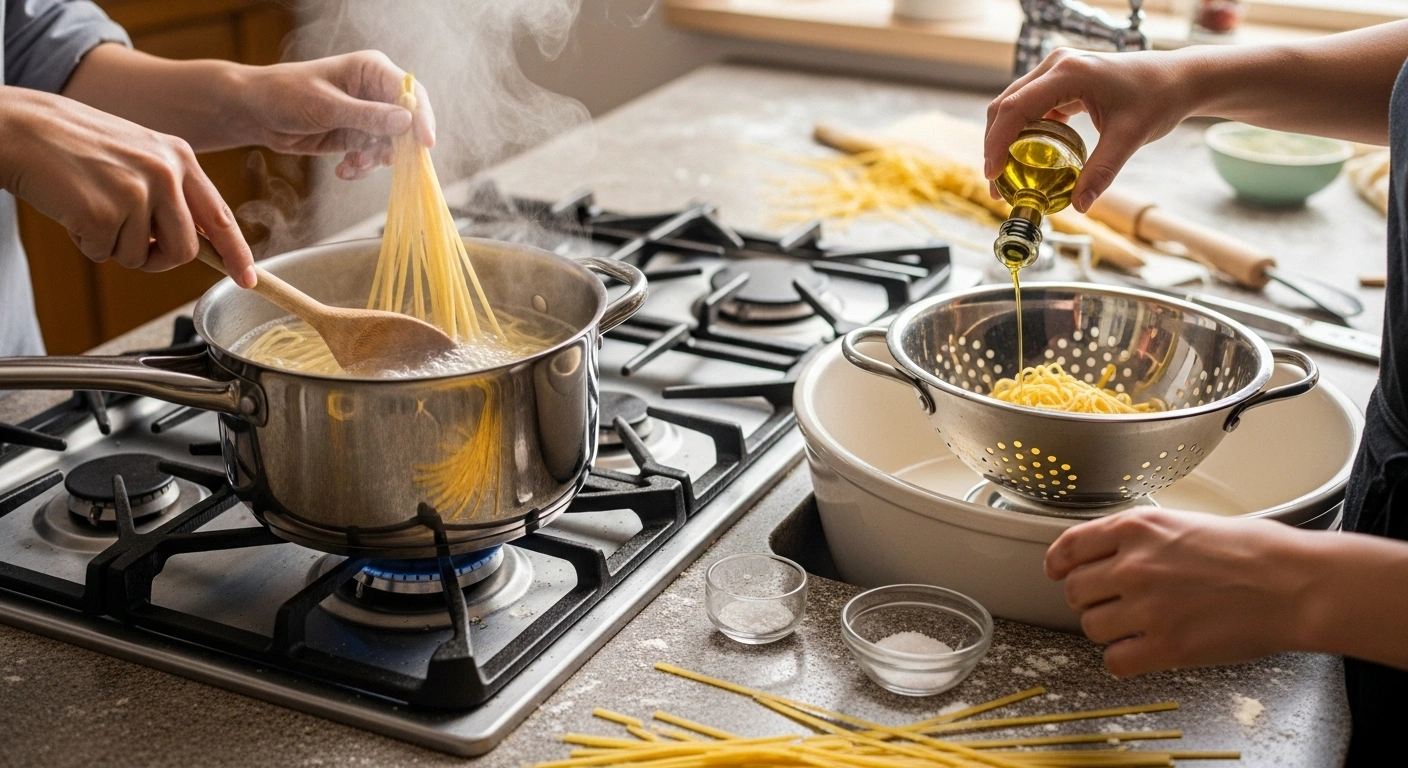 Boil noodles