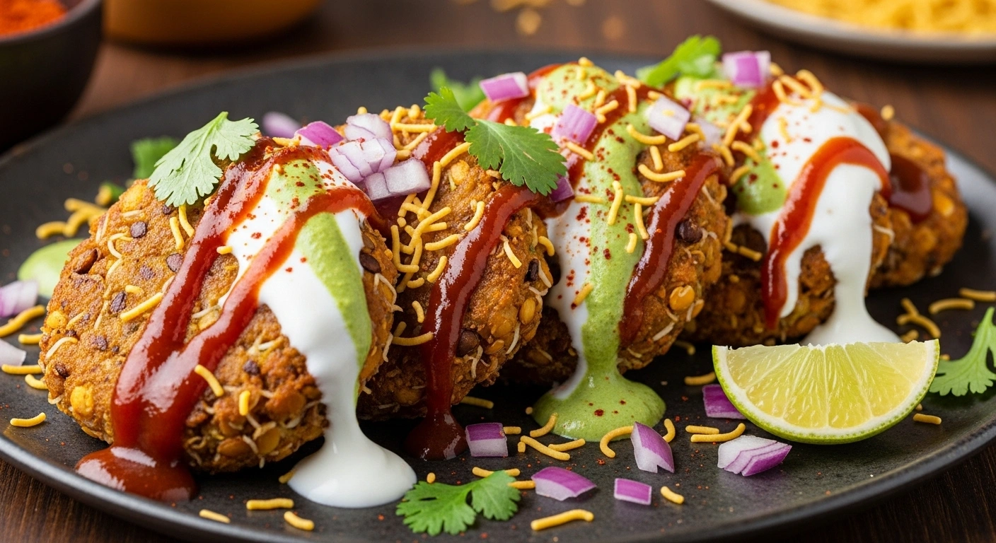 High Protein Sprouts Tikki & Chaat