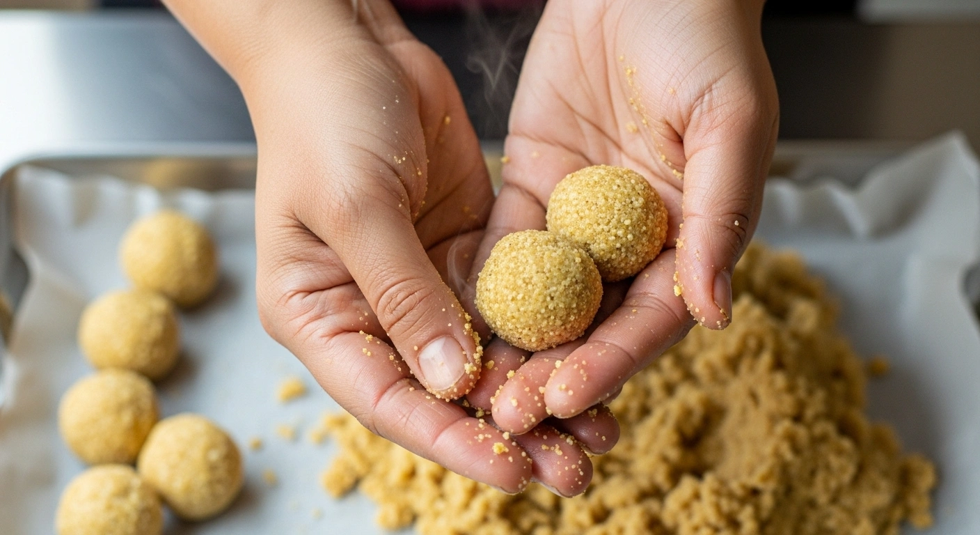 Shape the ladoos
