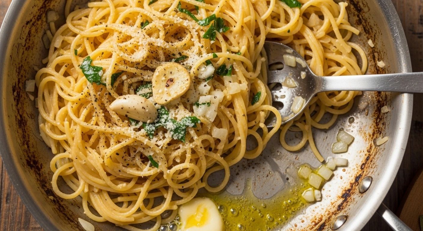 Toss in the spaghetti