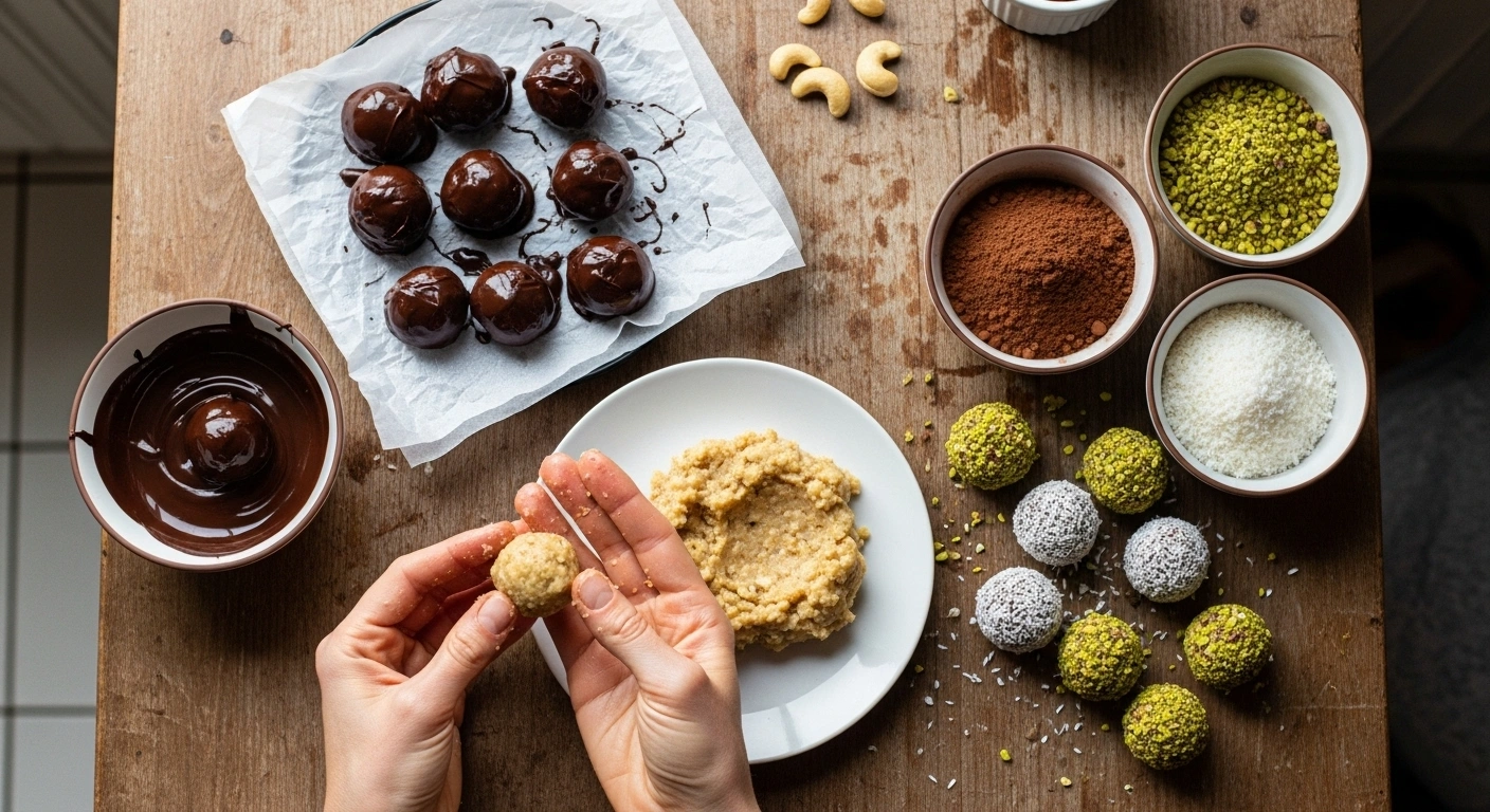 Garnish the truffles
