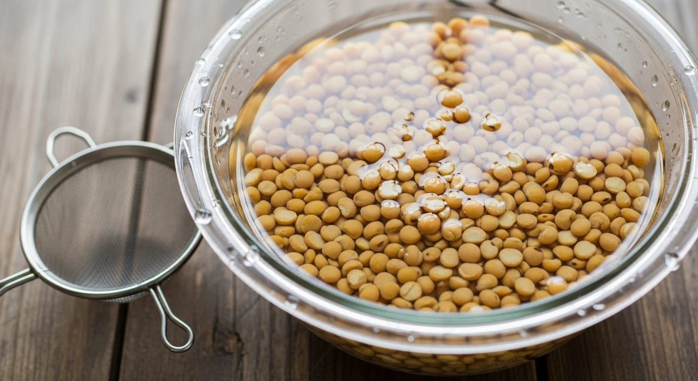 Wash and soak dal