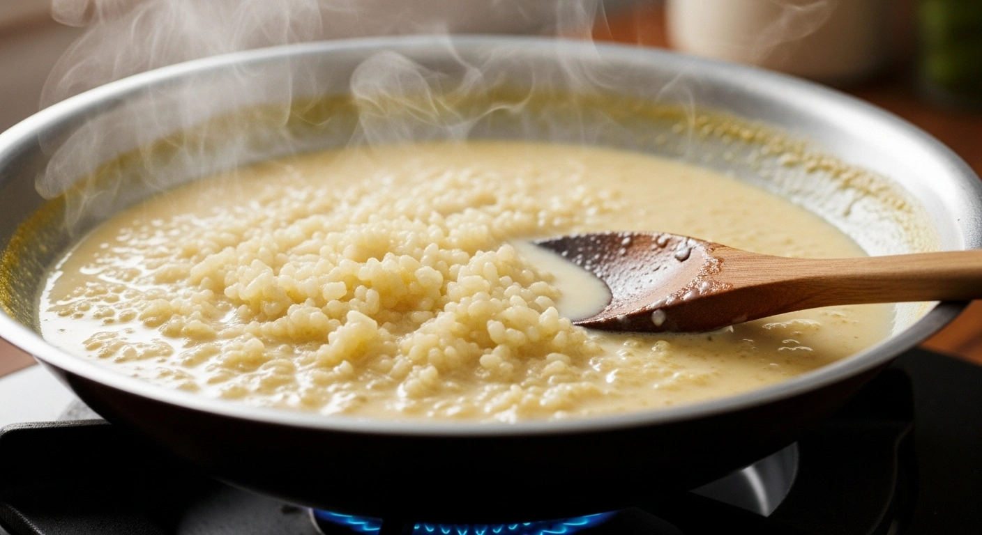 Boil the milk with rice and add spices