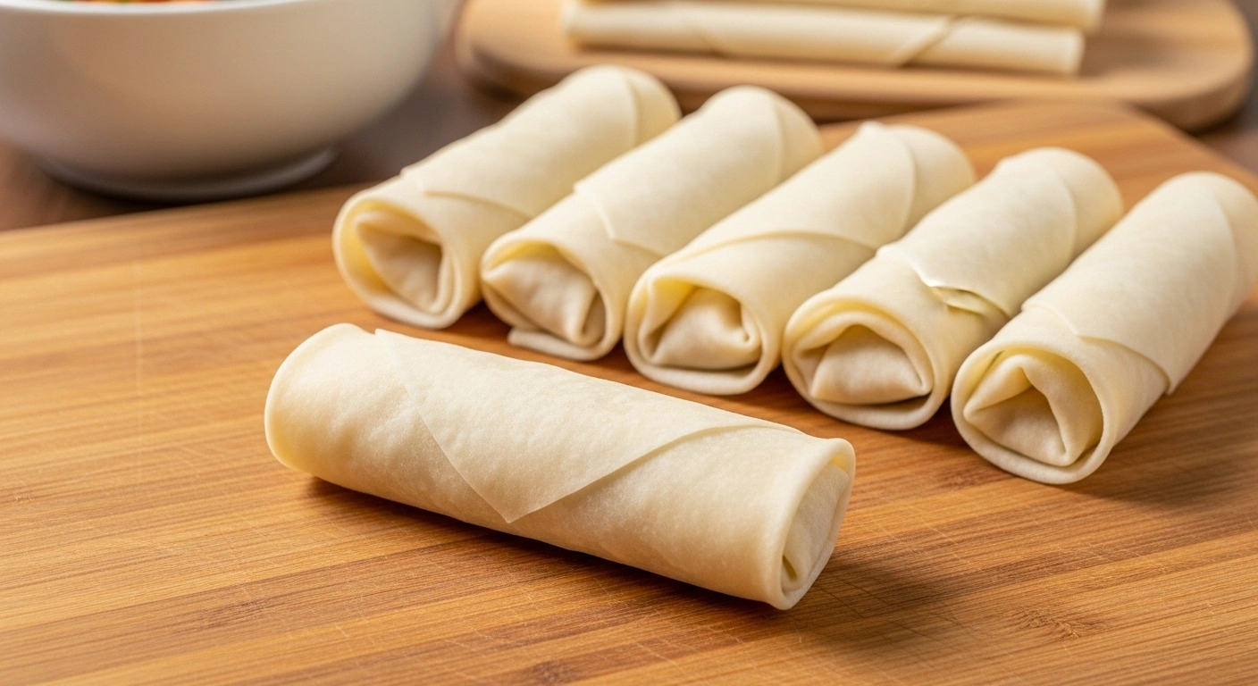 Assemble the spring rolls