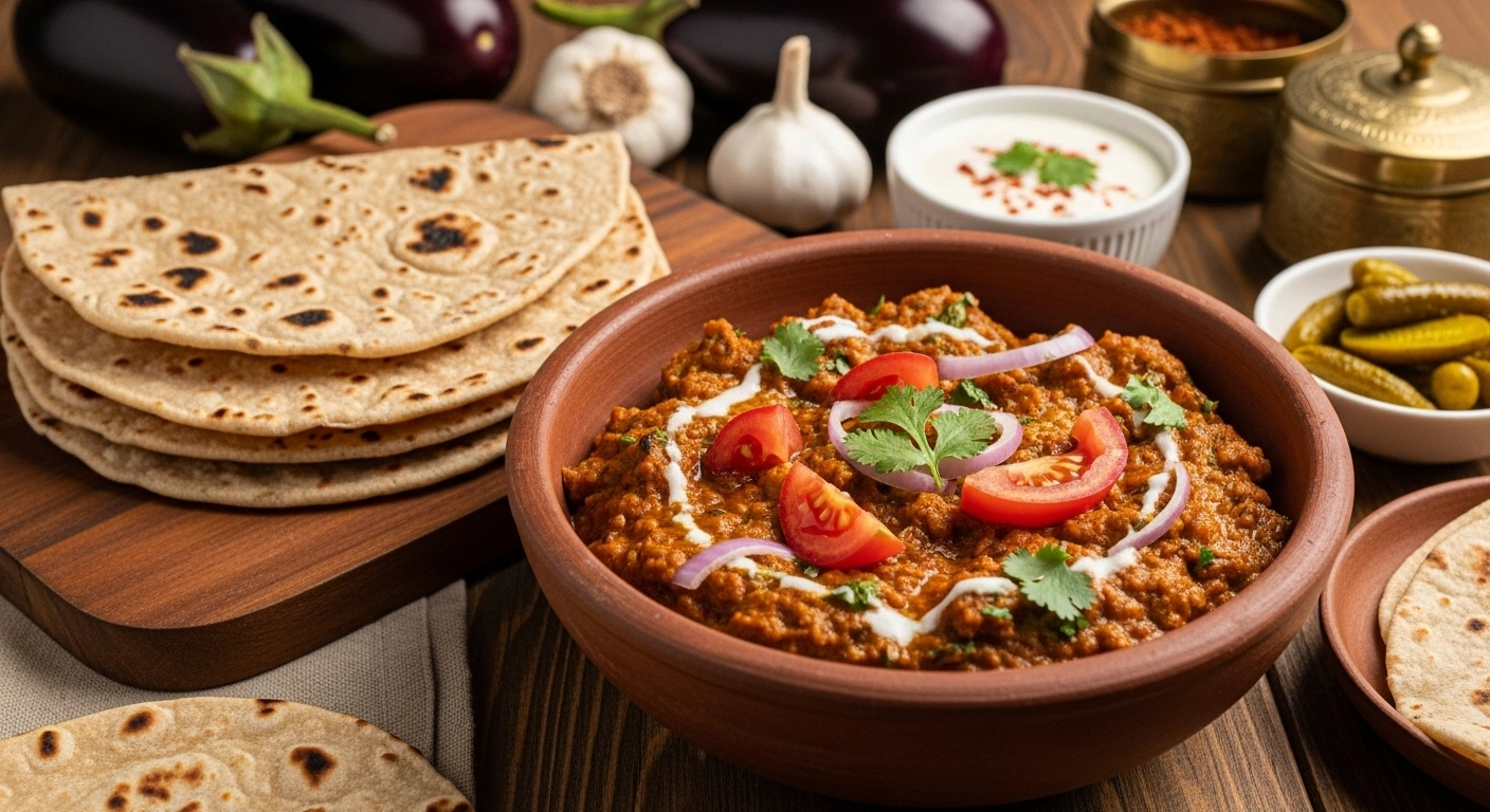 Served Baingan Bharta