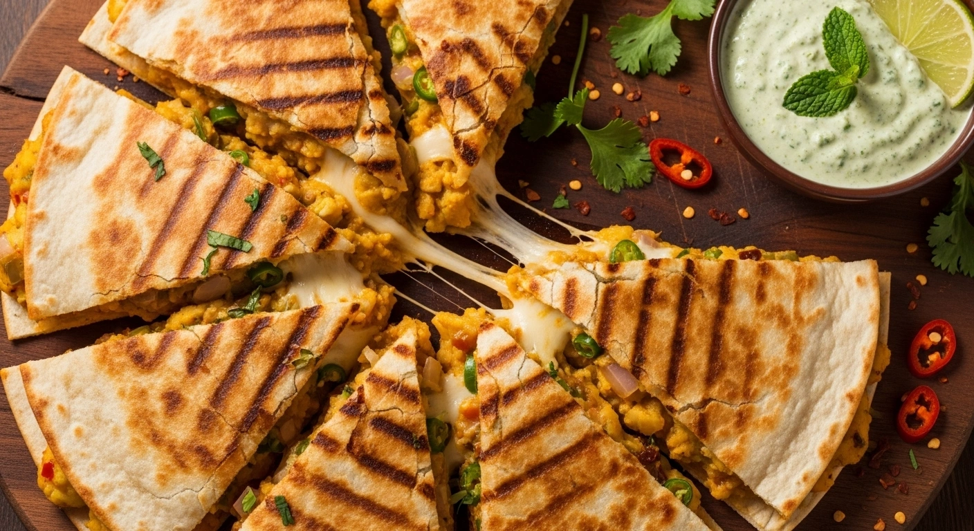 Fusion twist on the classic quesadilla