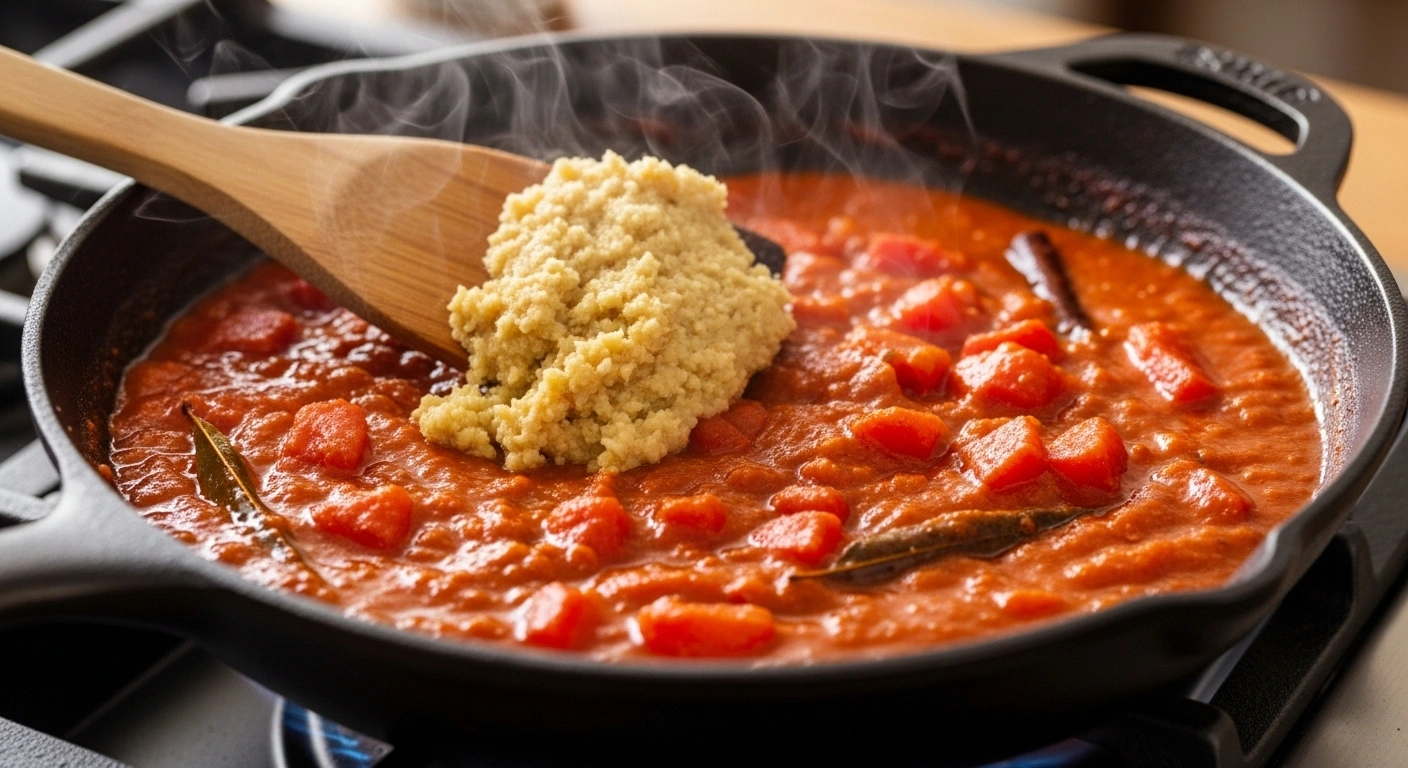 Add Cashew paste to gravy