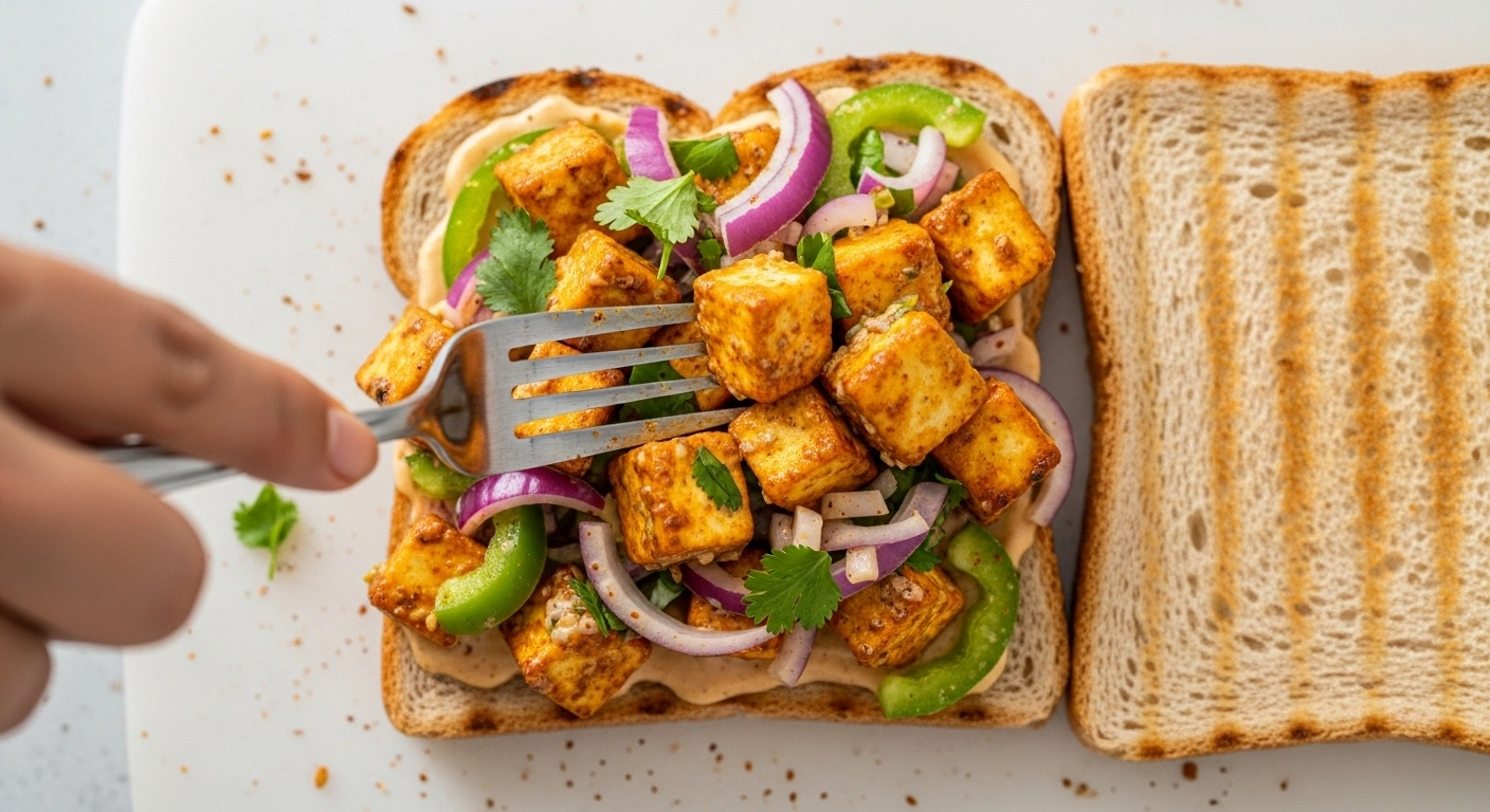 Paneer chopped into pieces