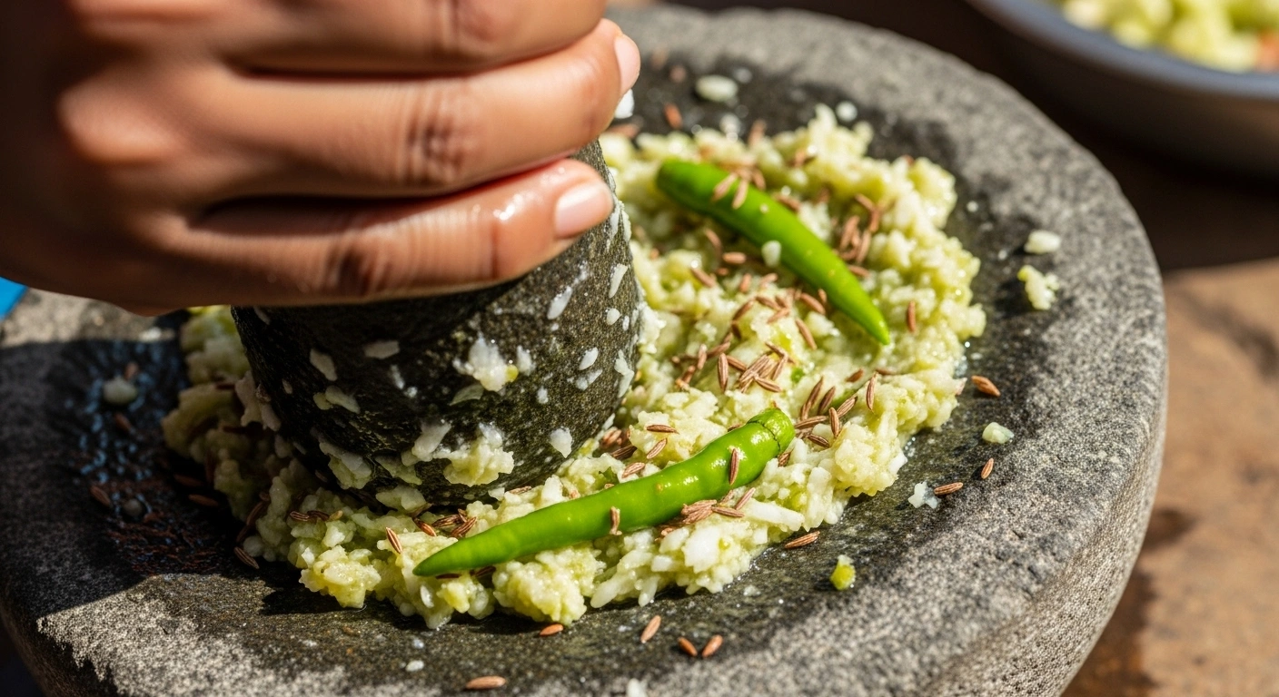 Grind the masala
