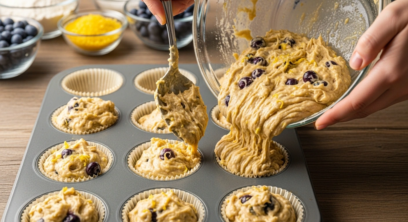 Pour the batter
