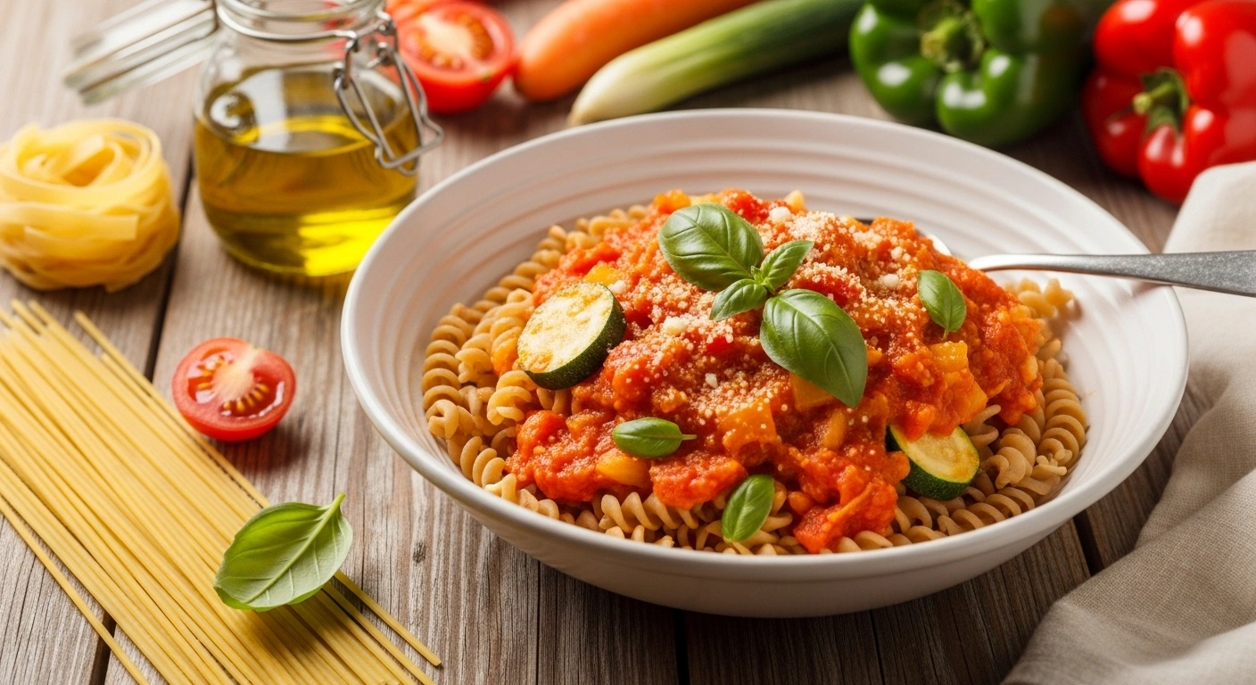 Whole Wheat Pasta with Hidden Veggie Sauce