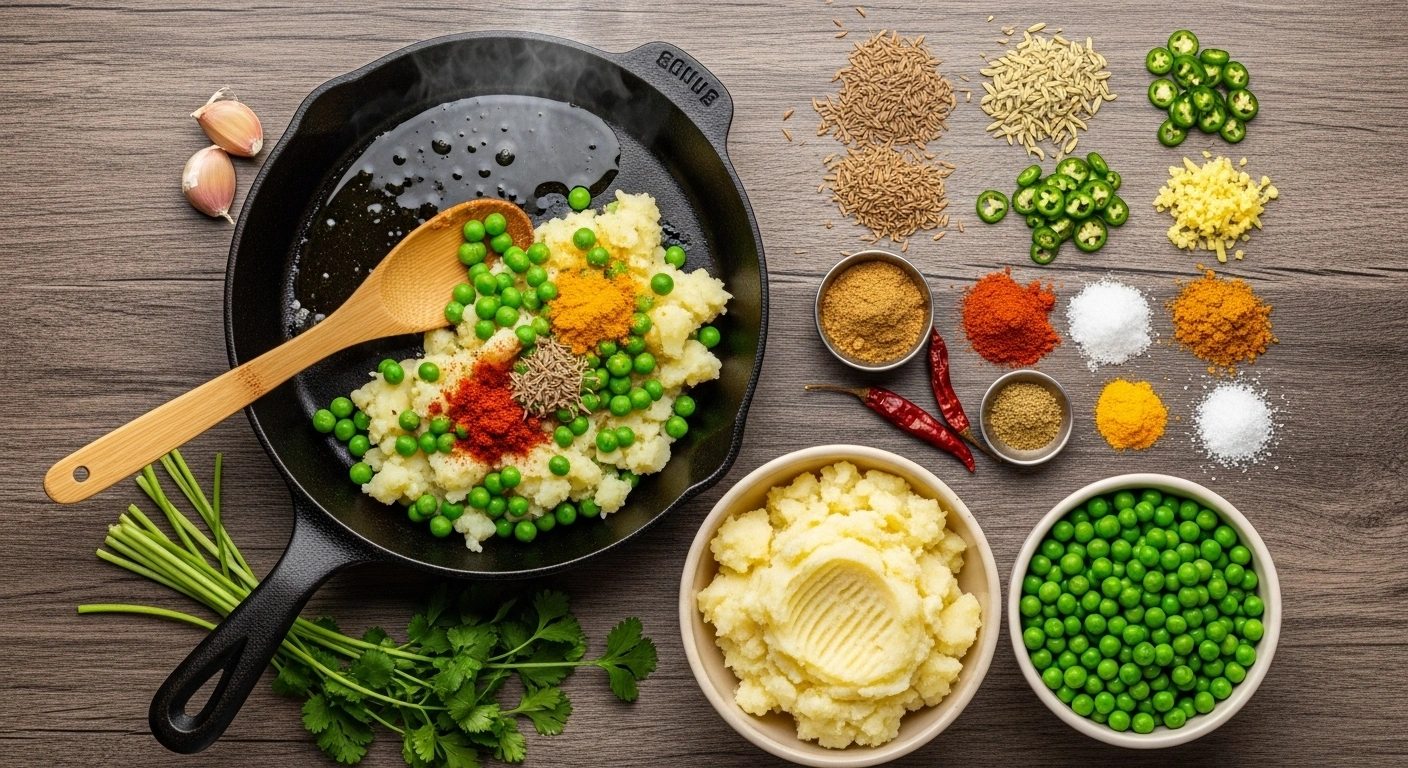 Filling of samosa