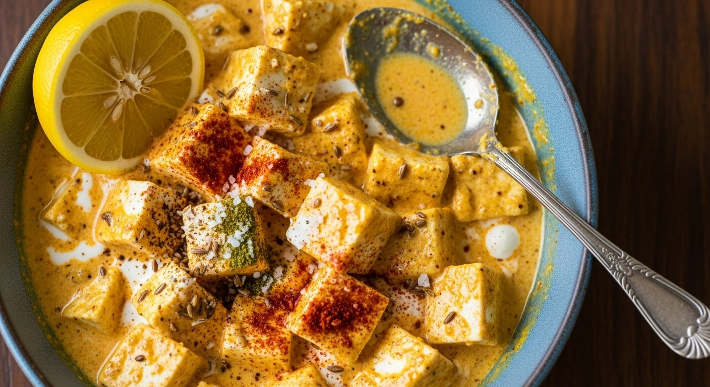 Marinate paneer Mix yogurt, spices, lemon juice, and salt. Coat paneer cubes and marinate for 15–20 minutes.
