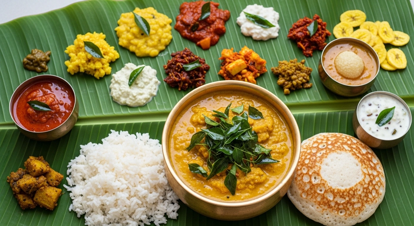  Serve Serve hot with steamed rice, adai, or as part of a Sadya feast.