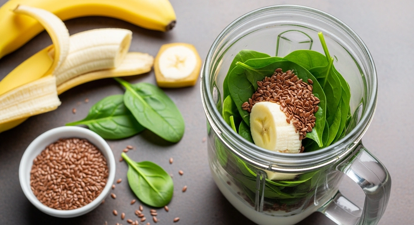 Adding the Ingredients for the smoothie