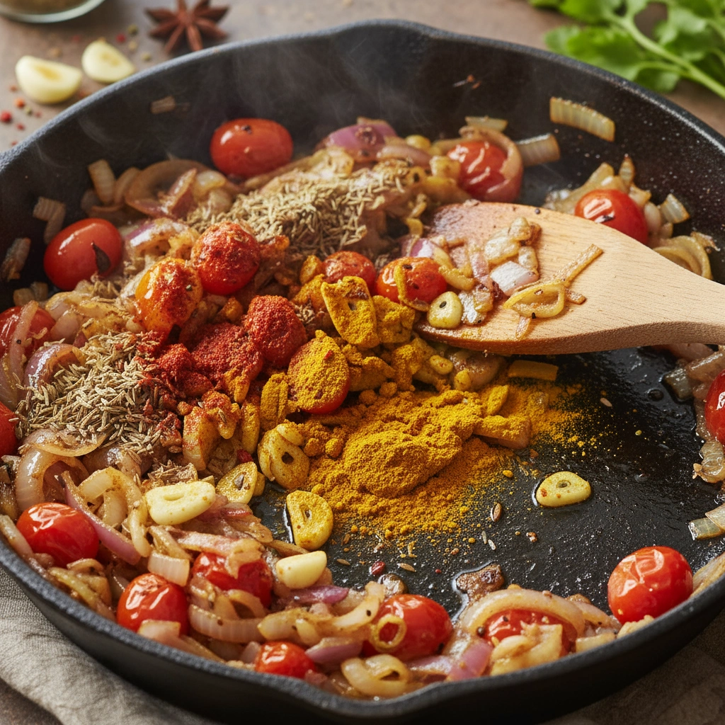 Preparing the Masala Base