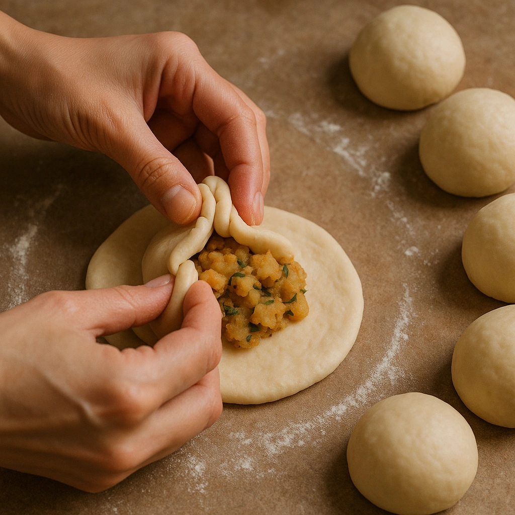 Stuffing the Paratha
