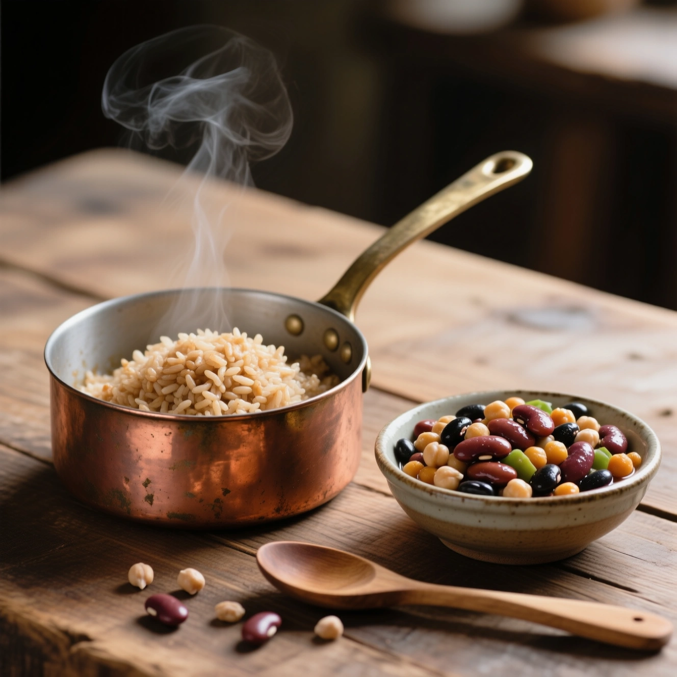 Cooking the Brown Rice & Beans
