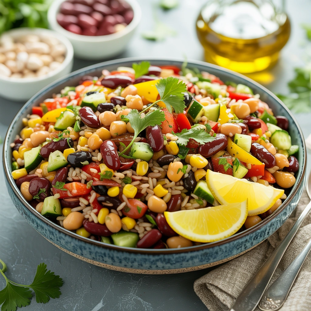 Brown Rice & Mixed Bean Salad