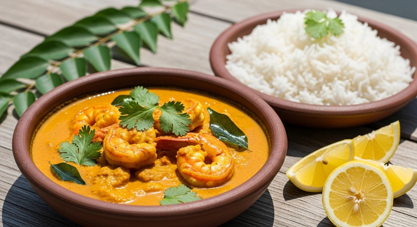 Served Coconut Prawn Curry