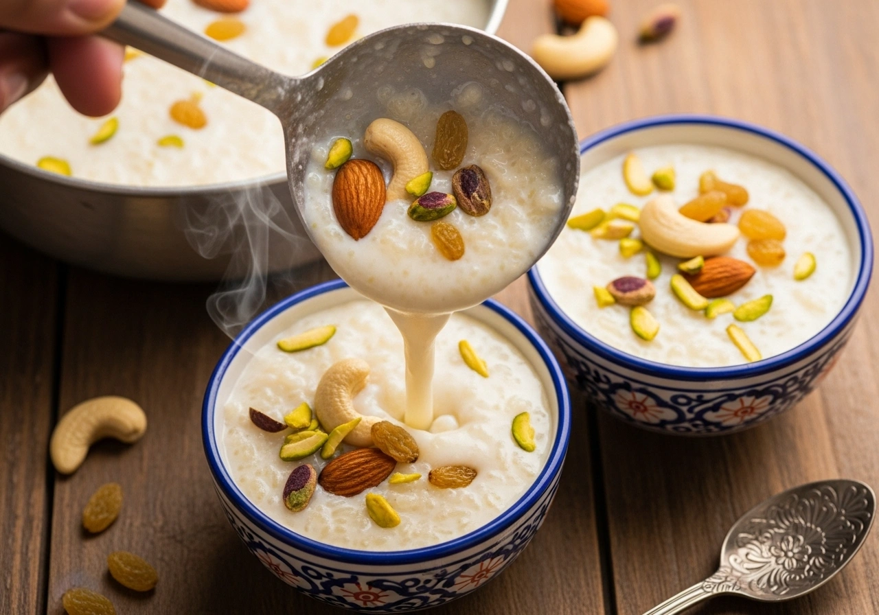 Add Dry Fruits Mix in half of the roasted dry fruits. Simmer 5 minutes more.
