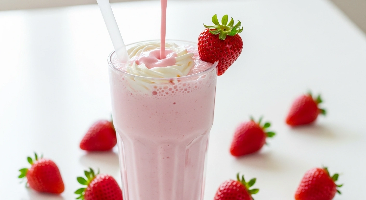 Serve Immediately Strawberry Shake