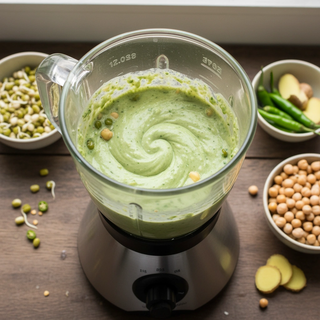 Blending the batter