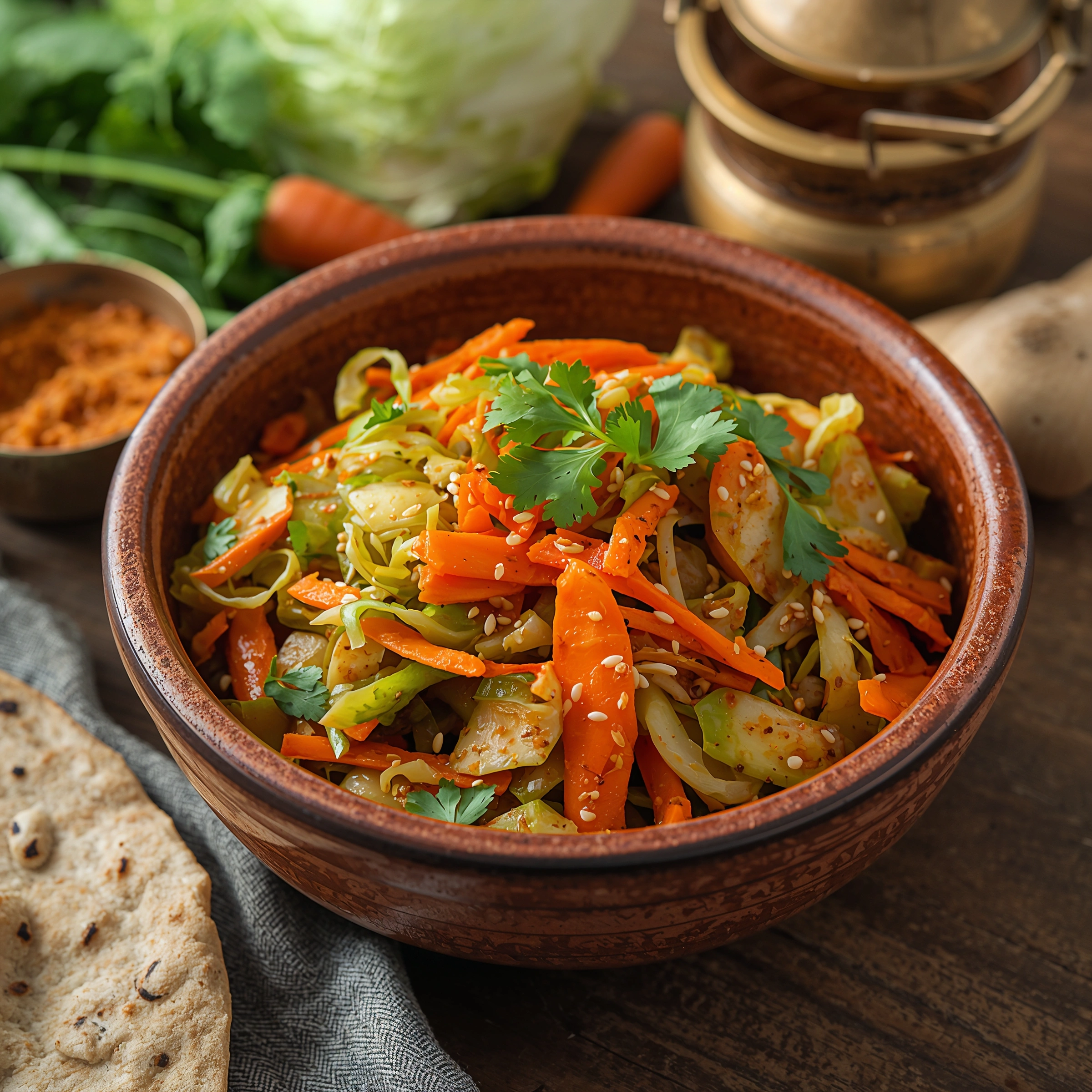 Cabbage and Carrot Fry