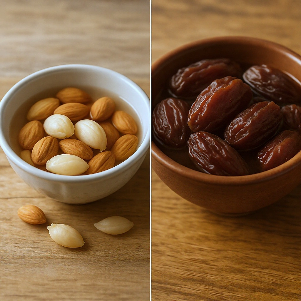Soak dates & almonds