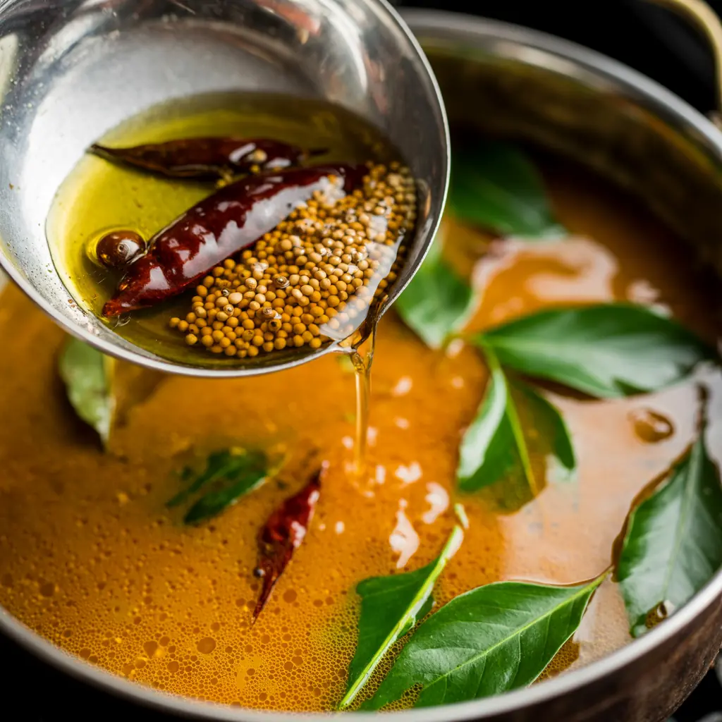 Preparing the Sambar Base