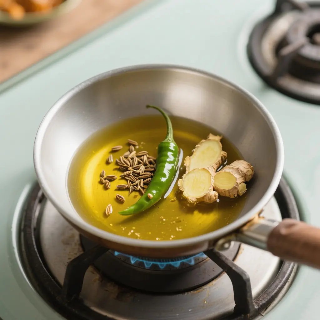 Heat Ghee and Spices
