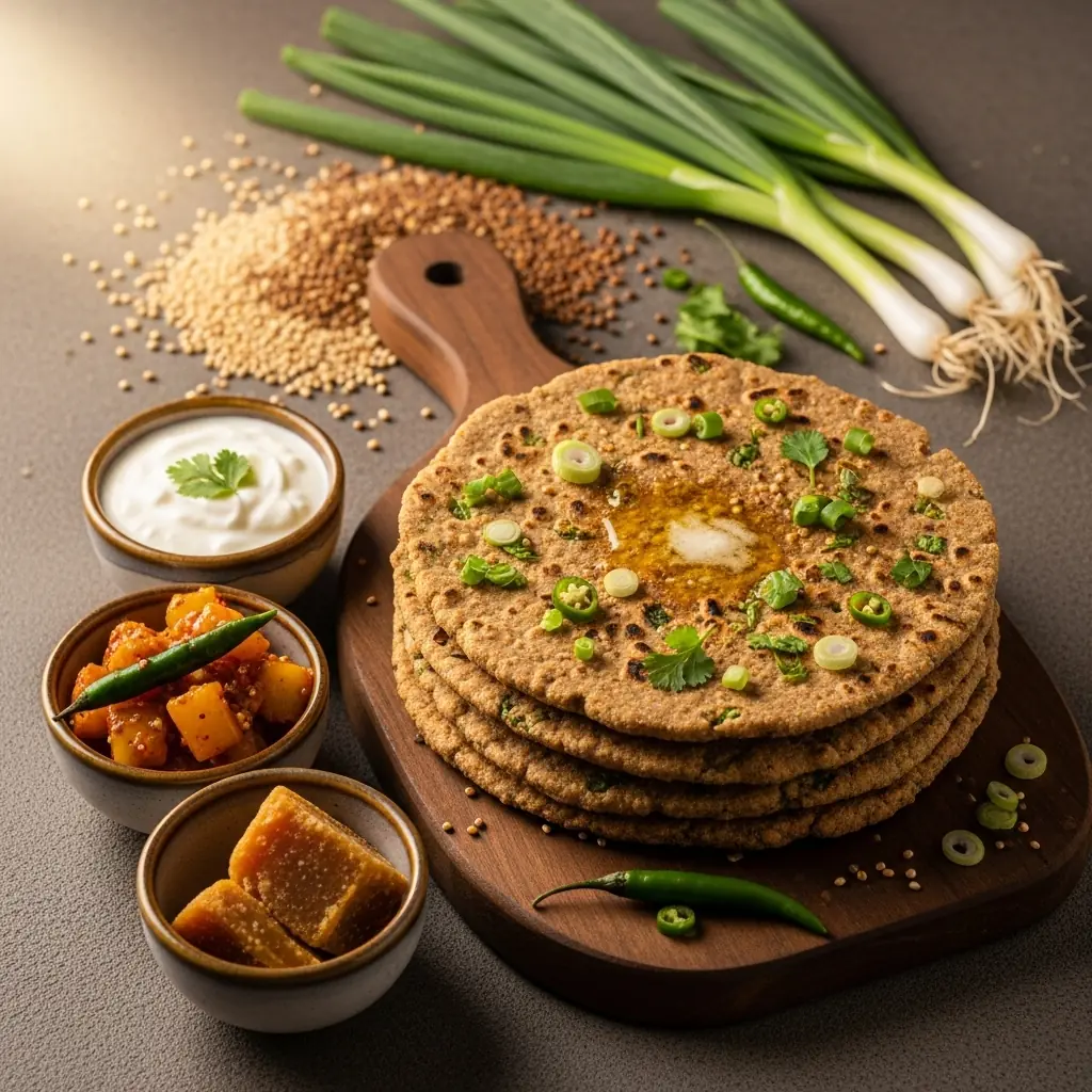 How to Make Jowar Bajra Spring Onion Roti – A High-Fiber, Iron-Rich ...